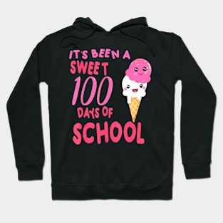 Ice Cream Cone 100 Days Of School Teacher Hoodie